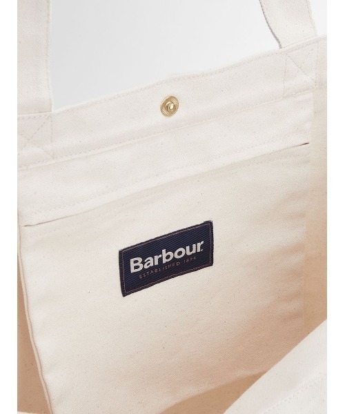 Barbour(バブアー)の「ロゴ トートバッグ(トートバッグ・メンズ・ベージュ/グリーン・ONE SIZE)」の9枚目の写真