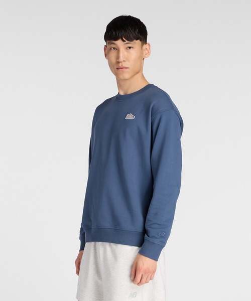 NEW BALANCE(ニューバランス)の「574 シューパッチクルー(スウェット・メンズ・グレイッシュベージュ/インディゴブルー/ダークブラウン・LARGE/X-LARGE/XX-LARGE/MEDIUM/SMALL)」の6枚目の写真