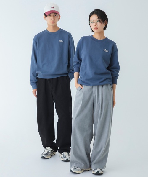 NEW BALANCE(ニューバランス)の「574 シューパッチクルー(スウェット・メンズ・グレイッシュベージュ/インディゴブルー/ダークブラウン・LARGE/X-LARGE/XX-LARGE/MEDIUM/SMALL)」の22枚目の写真