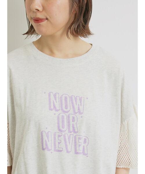 SM2（エスエムツー）の「[接触冷感]袖メッシュプリントTシャツ（Tシャツ/カットソー・レディース・チャコールグレー/レッド/グリーン/グレー・F）」の8枚目の写真