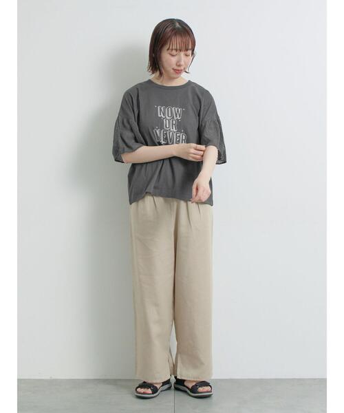 SM2（エスエムツー）の「[接触冷感]袖メッシュプリントTシャツ（Tシャツ/カットソー・レディース・チャコールグレー/レッド/グリーン/グレー・F）」の18枚目の写真