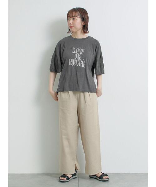 SM2（エスエムツー）の「[接触冷感]袖メッシュプリントTシャツ（Tシャツ/カットソー・レディース・チャコールグレー/レッド/グリーン/グレー・F）」の19枚目の写真