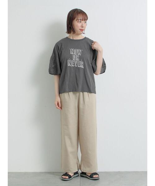SM2（エスエムツー）の「[接触冷感]袖メッシュプリントTシャツ（Tシャツ/カットソー・レディース・チャコールグレー/レッド/グリーン/グレー・F）」の20枚目の写真