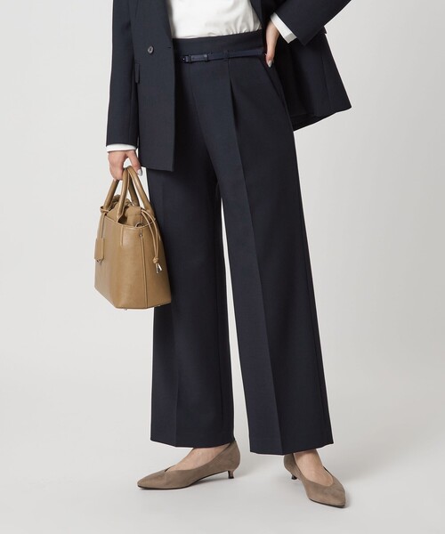 size SHORT/TALLあり］ダブルクロス ワイド パンツ ウォッシャブル