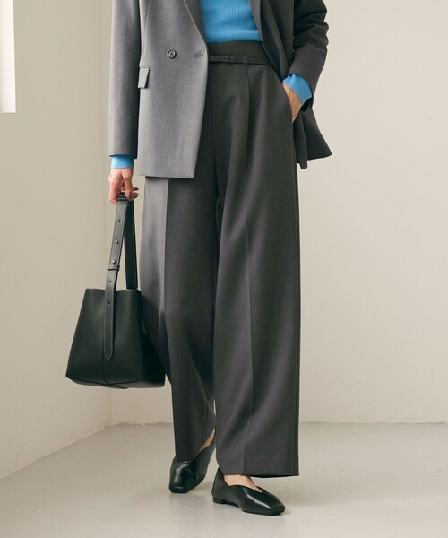 green label relaxing ダブルクロス パンツ size SHORT/TALLあり］ダブルクロス ワイド パンツ