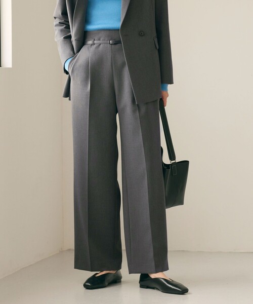 美品　グリーンレーベルリラクシング　パンツスーツ　ウォシャブル　XL size SHORT/TALLあり］ダブルクロス ワイド パンツ ウォッシャブル