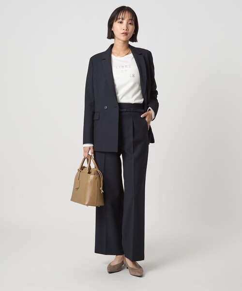 セール】［size SHORT/TALLあり］ダブルクロス ワイド パンツ