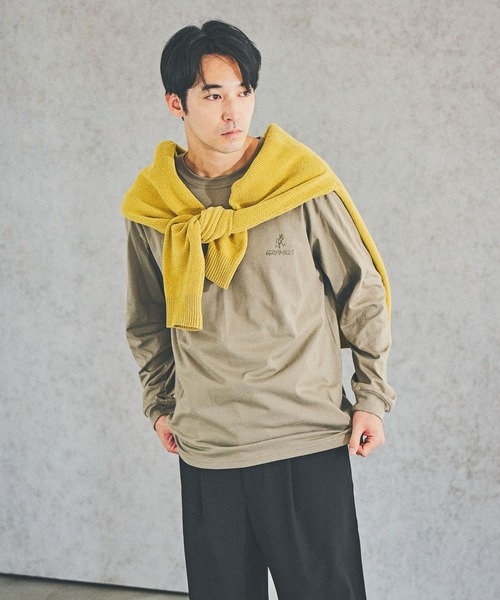Gramicci（グラミチ）の「【Gramicci(グラミチ)】ワンポイントロゴTシャツ（Tシャツ/カットソー・メンズ・ブラック/カーキ/ホワイト・MEDIUM/LARGE）」の3枚目の写真