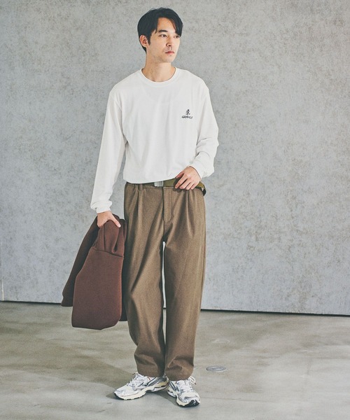 Gramicci（グラミチ）の「【Gramicci(グラミチ)】ワンポイントロゴTシャツ（Tシャツ/カットソー・メンズ・ブラック/カーキ/ホワイト・MEDIUM/LARGE）」の4枚目の写真