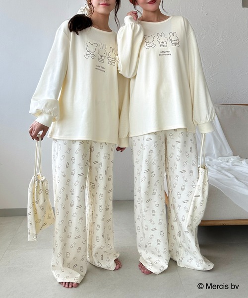 AMOUR clair アイボリー パジャマセット apres jour clair 】【miffy70thコラボアイテム】ミッフィー