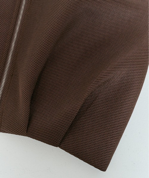 W:Huku（フーク）の「軽量 ハニカム メッシュ ライト ブルゾン / Honeycomb Mesh Lightweight Blouson（ブルゾン・レディース・チャコール/ブラウン/ブラック・FREE）」の13枚目の写真