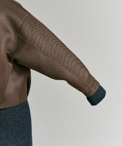 W:Huku（フーク）の「軽量 ハニカム メッシュ ライト ブルゾン / Honeycomb Mesh Lightweight Blouson（ブルゾン・レディース・チャコール/ブラウン/ブラック・FREE）」の16枚目の写真