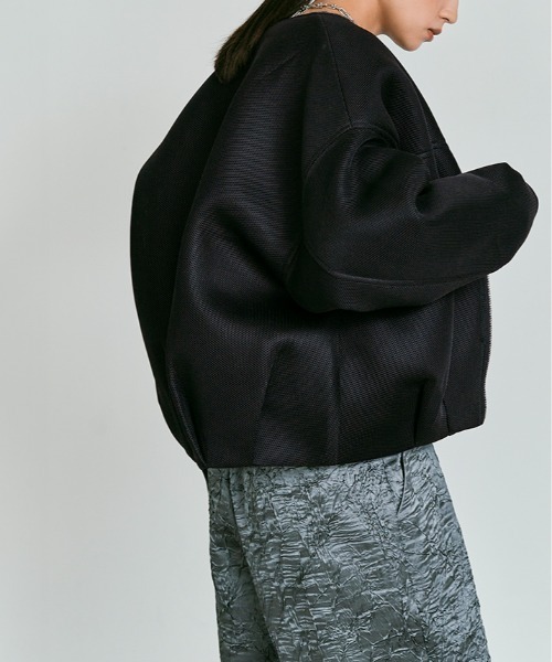 W:Huku（フーク）の「軽量 ハニカム メッシュ ライト ブルゾン / Honeycomb Mesh Lightweight Blouson（ブルゾン・レディース・チャコール/ブラウン/ブラック・FREE）」の21枚目の写真