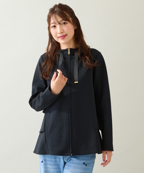 Rose Tiara（ローズティアラ）の「ダンボールニットフリルパーカー（パーカー・レディース・ブラック/ベージュ・42/38/46）」の9枚目の写真