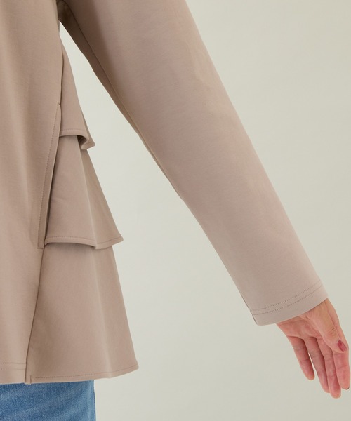 Rose Tiara（ローズティアラ）の「ダンボールニットフリルパーカー（パーカー・レディース・ブラック/ベージュ・42/38/46）」の16枚目の写真