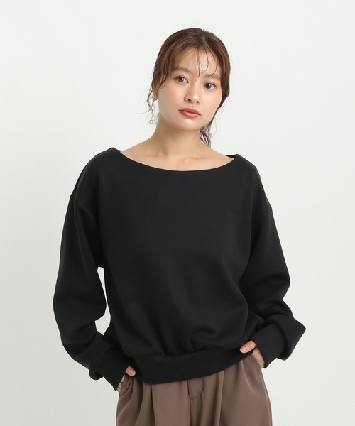 Andemiu(アンデミュウ)の「オフショルプルオーバー589774(スウェット・レディース・アイボリー/ブラック/チャコールグレー/モカ・FREE)」の5枚目の写真