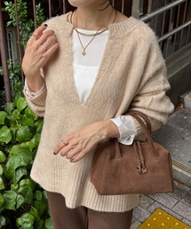 COLLAGE GALLARDAGALANTE | エアリー深Vニット/WEB限定カラー展開/新色追加(ニット/セーター)