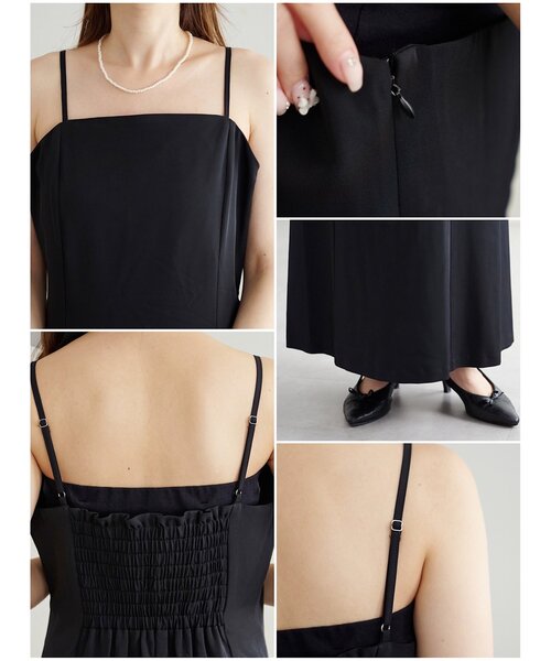 オケージョン】チュールフリル使いセットワンピース（ドレス