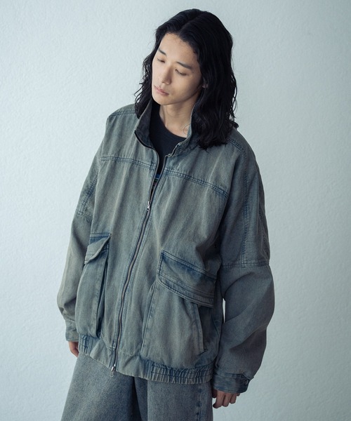 ★まさ★Dulcamara_デニムステップフロントブルゾン Dulcamara (ドゥルカマラ) デニムステップフロントブルゾン