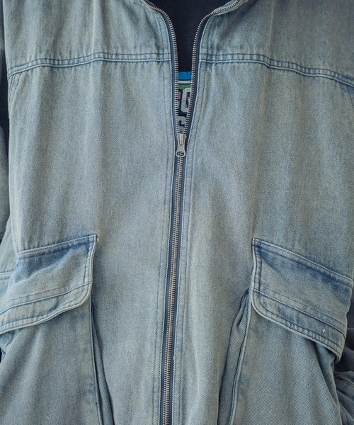 RATTLE TRAP（ラトルトラップ）の「12ozスラブデニムスタンドブルゾン（デニムジャケット・メンズ・ブルー/ブラック・L/M）」の19枚目の写真