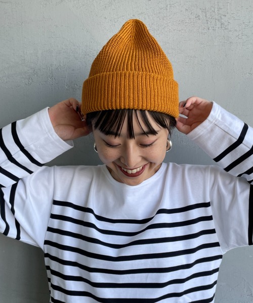 RACAL（ラカル）の「[RACAL/ラカル] SK8 ロールニットキャップ（ニットキャップ/ビーニー・メンズ・チャコールグレー/ブラック/グレイッシュベージュ/ゴールド/オレンジ・F）」の5枚目の写真