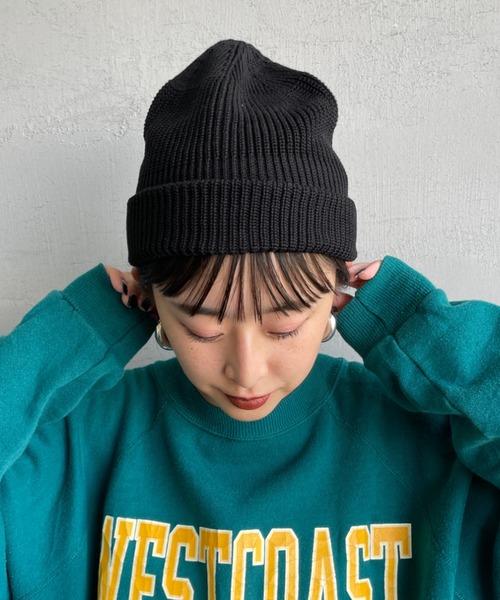 RACAL（ラカル）の「[RACAL/ラカル] SK8 ロールニットキャップ（ニットキャップ/ビーニー・メンズ・チャコールグレー/ブラック/グレイッシュベージュ/ゴールド/オレンジ・F）」の6枚目の写真