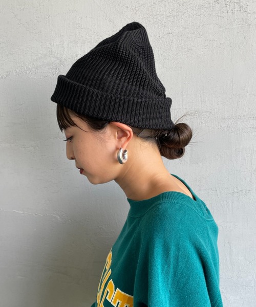 RACAL（ラカル）の「[RACAL/ラカル] SK8 ロールニットキャップ（ニットキャップ/ビーニー・メンズ・チャコールグレー/ブラック/グレイッシュベージュ/ゴールド/オレンジ・F）」の8枚目の写真