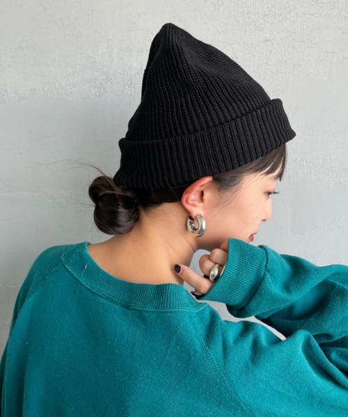 RACAL（ラカル）の「[RACAL/ラカル] SK8 ロールニットキャップ（ニットキャップ/ビーニー・メンズ・チャコールグレー/ブラック/グレイッシュベージュ/ゴールド/オレンジ・F）」の9枚目の写真