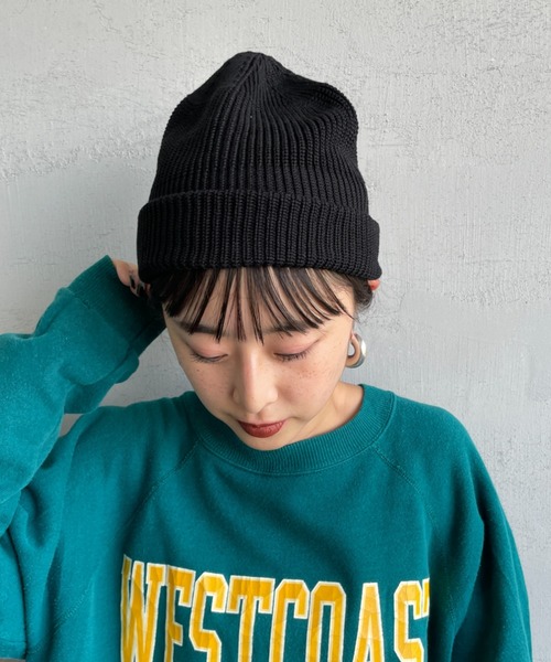 RACAL（ラカル）の「[RACAL/ラカル] SK8 ロールニットキャップ（ニットキャップ/ビーニー・メンズ・チャコールグレー/ブラック/グレイッシュベージュ/ゴールド/オレンジ・F）」の7枚目の写真