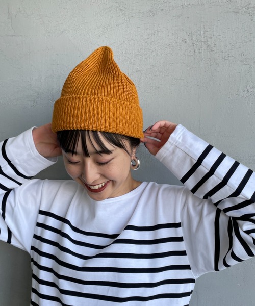 RACAL（ラカル）の「[RACAL/ラカル] SK8 ロールニットキャップ（ニットキャップ/ビーニー・メンズ・チャコールグレー/ブラック/グレイッシュベージュ/ゴールド/オレンジ・F）」の16枚目の写真