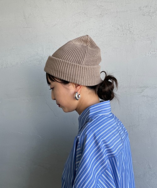 RACAL（ラカル）の「[RACAL/ラカル] SK8 ロールニットキャップ（ニットキャップ/ビーニー・メンズ・チャコールグレー/ブラック/グレイッシュベージュ/ゴールド/オレンジ・F）」の13枚目の写真