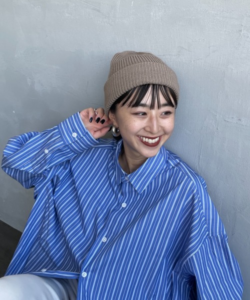 RACAL（ラカル）の「[RACAL/ラカル] SK8 ロールニットキャップ（ニットキャップ/ビーニー・メンズ・チャコールグレー/ブラック/グレイッシュベージュ/ゴールド/オレンジ・F）」の11枚目の写真