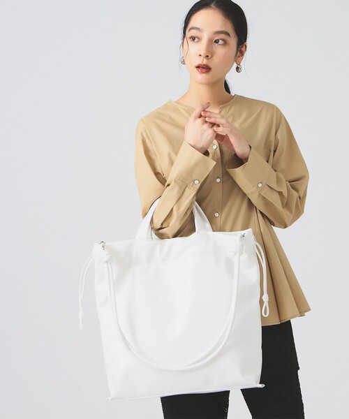 Ray BEAMS（レイビームス）の「ビッグ マルチ トート（トートバッグ・レディース・ホワイト/ブラック・ONE SIZE）」の18枚目の写真