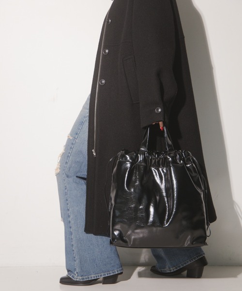 Ray BEAMS（レイビームス）の「ビッグ マルチ トート（トートバッグ・レディース・ホワイト/ブラック・ONE SIZE）」の3枚目の写真