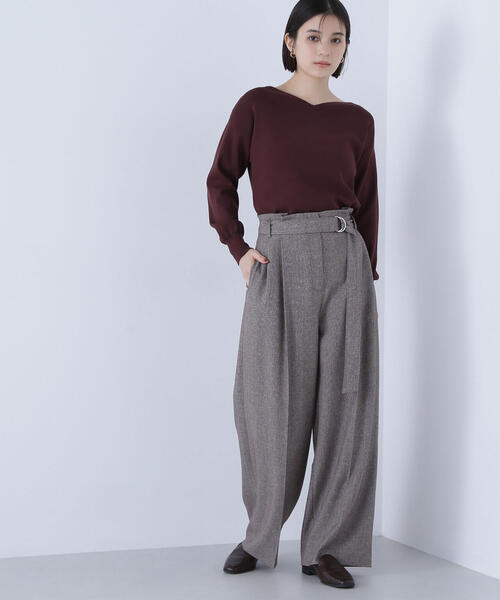 NATURAL BEAUTY BASIC(ナチュラルビューティーベーシック)の「◇ツイーディーベルテッドワイドパンツ(その他パンツ・レディース・グレー系その他/ブラウン系その他・SMALL/P/S/MEDIUM)」の11枚目の写真