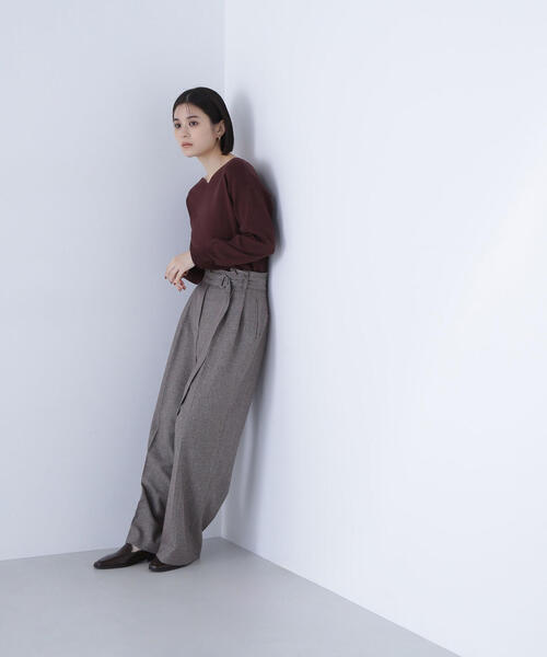 NATURAL BEAUTY BASIC(ナチュラルビューティーベーシック)の「◇ツイーディーベルテッドワイドパンツ(その他パンツ・レディース・グレー系その他/ブラウン系その他・SMALL/P/S/MEDIUM)」の12枚目の写真