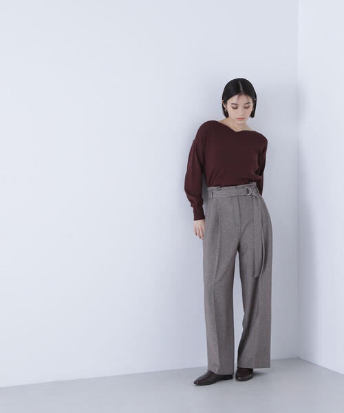 NATURAL BEAUTY BASIC(ナチュラルビューティーベーシック)の「◇ツイーディーベルテッドワイドパンツ(その他パンツ・レディース・グレー系その他/ブラウン系その他・SMALL/P/S/MEDIUM)」の13枚目の写真