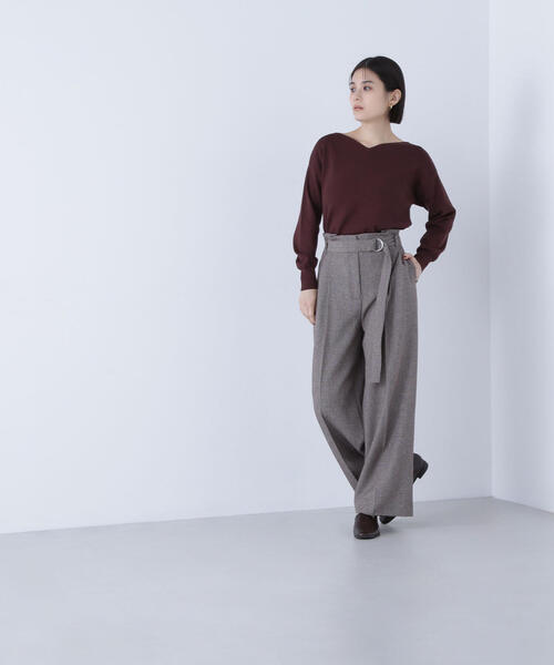 NATURAL BEAUTY BASIC(ナチュラルビューティーベーシック)の「◇ツイーディーベルテッドワイドパンツ(その他パンツ・レディース・グレー系その他/ブラウン系その他・SMALL/P/S/MEDIUM)」の14枚目の写真