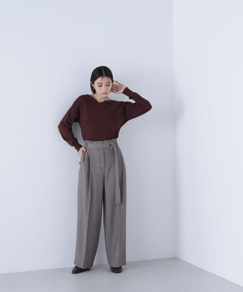 NATURAL BEAUTY BASIC(ナチュラルビューティーベーシック)の「◇ツイーディーベルテッドワイドパンツ(その他パンツ・レディース・グレー系その他/ブラウン系その他・SMALL/P/S/MEDIUM)」の15枚目の写真