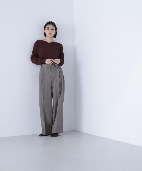 NATURAL BEAUTY BASIC(ナチュラルビューティーベーシック)の「◇ツイーディーベルテッドワイドパンツ(その他パンツ・レディース・グレー系その他/ブラウン系その他・SMALL/P/S/MEDIUM)」の16枚目の写真
