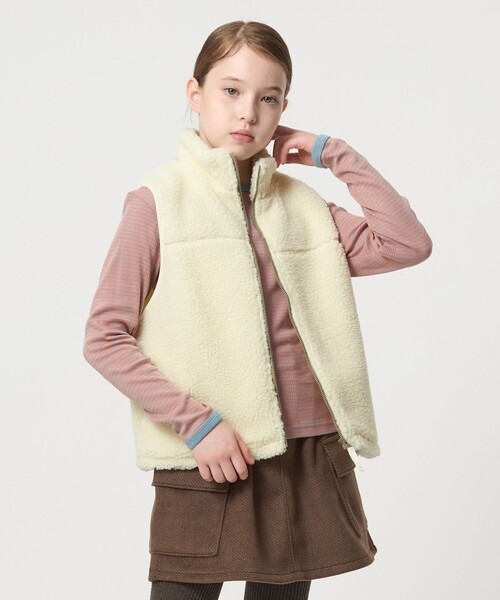 スタメンシリーズ】ボアベスト / キッズ 100cm-160cm（ベスト）｜green