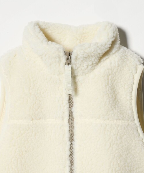 green label relaxing（グリーンレーベルリラクシング）の「ボアベスト / キッズ  100cm-160cm（ベスト・キッズ・ナチュラル/ダークグレー・160cm/110cm/150cm/120cm/100cm/130cm/140cm）」の5枚目の写真