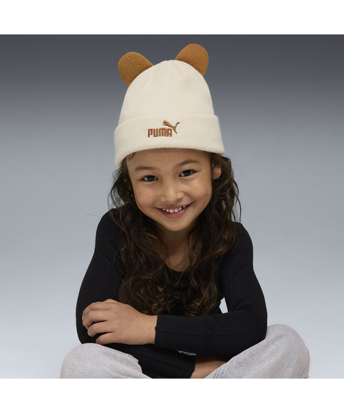 PUMA（プーマ）の「PUMA プーマ キッズ アニマル ミッドクラウン ビーニー（ニットキャップ/ビーニー・キッズ・オフホワイト/ダークベージュ・S）」の2枚目の写真