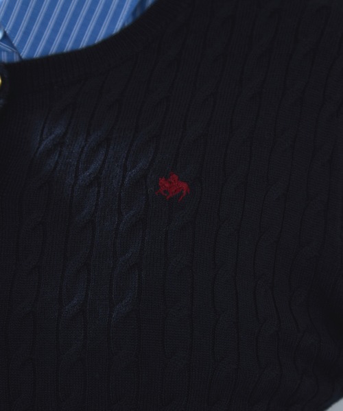 VIS(ビス)の「【POLO BCS】VIS別注ミニケーブルノーカラーニットカーディガン(カーディガン/ボレロ・レディース・ライトグレー/チャコールグレー/サックスブルー/ネイビー/ダークブラウン/レッド・FREE)」の13枚目の写真