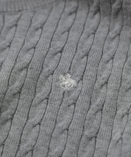 VIS(ビス)の「【POLO BCS】VIS別注ミニケーブルノーカラーニットカーディガン(カーディガン/ボレロ・レディース・ライトグレー/チャコールグレー/サックスブルー/ネイビー/ダークブラウン/レッド・FREE)」の17枚目の写真