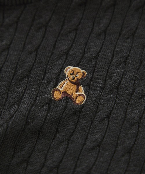 VIS(ビス)の「【POLO BCS】VIS別注ミニケーブルノーカラーニットカーディガン(カーディガン/ボレロ・レディース・ライトグレー/チャコールグレー/サックスブルー/ネイビー/ダークブラウン/レッド・FREE)」の18枚目の写真