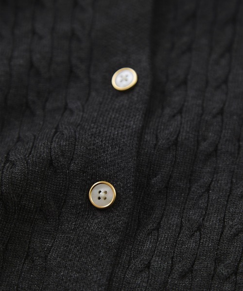 VIS(ビス)の「【POLO BCS】VIS別注ミニケーブルノーカラーニットカーディガン(カーディガン/ボレロ・レディース・ライトグレー/チャコールグレー/サックスブルー/ネイビー/ダークブラウン/レッド・FREE)」の19枚目の写真