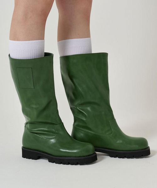 TINA：JOJUN（ティーナジョジュン）の「ルーズ ミドル ブーツ TINA：JOJUN（ブーツ・レディース・ブラック/グリーン・S/M/L）」の4枚目の写真