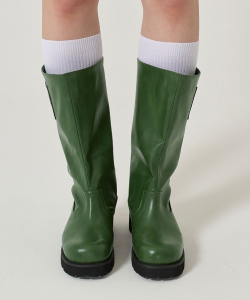 TINA：JOJUN（ティーナジョジュン）の「ルーズ ミドル ブーツ TINA：JOJUN（ブーツ・レディース・ブラック/グリーン・S/M/L）」の5枚目の写真