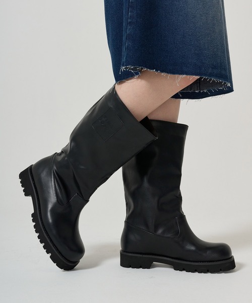 TINA：JOJUN（ティーナジョジュン）の「ルーズ ミドル ブーツ TINA：JOJUN（ブーツ・レディース・ブラック/グリーン・S/M/L）」の10枚目の写真